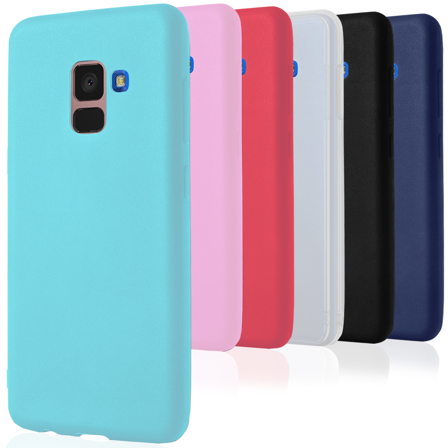 Plain And Slim Case For Samsung Galaxy A8 2018 Bumper Rubber Tpu Mobile 4776