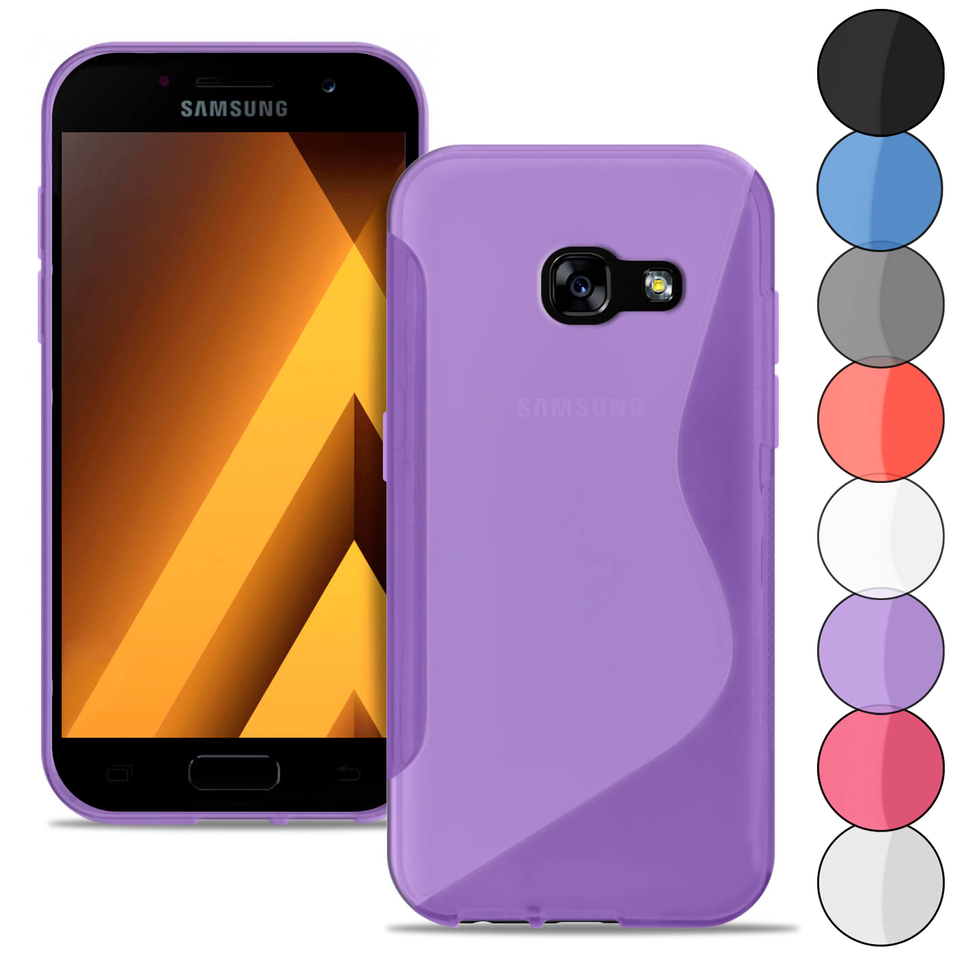 SLine Slim Cover for Samsung Galaxy A7 (2017) Ultra Thin Rubber Patterned Light eBay